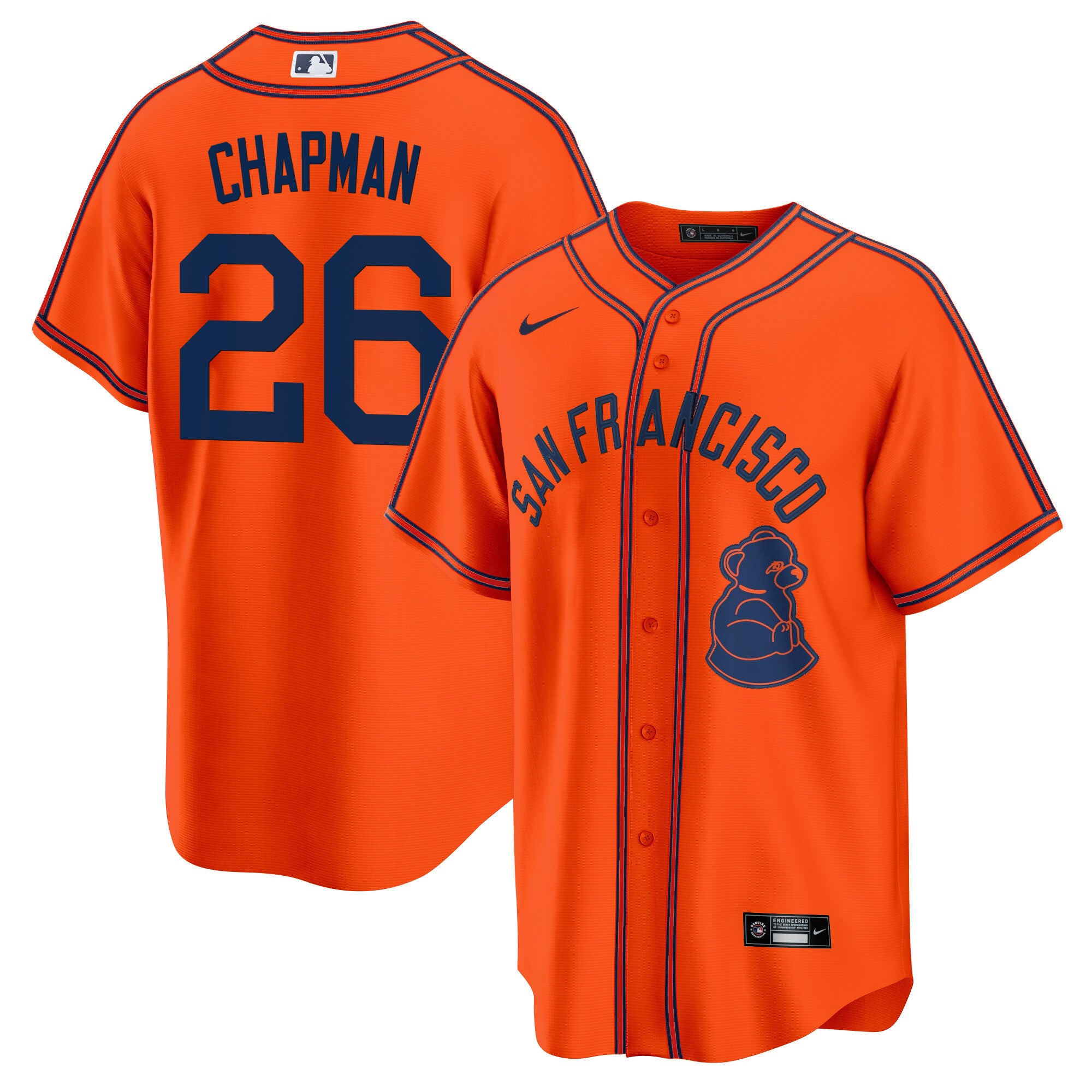 Men's San Francisco Giants 2024 Rickwood Classic Vapor Premier Limited Jersey - All Stitched - Orange, Matt Chapman