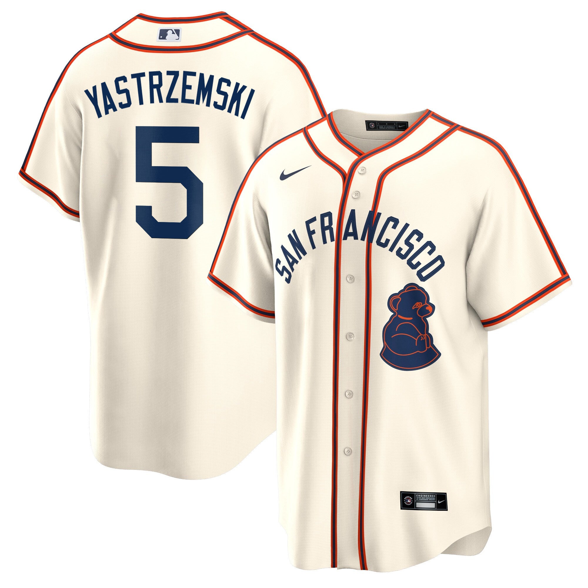 Men's San Francisco Giants 2024 Rickwood Classic Vapor Premier Limited Jersey - All Stitched - Cream, Mike Yastrzemski