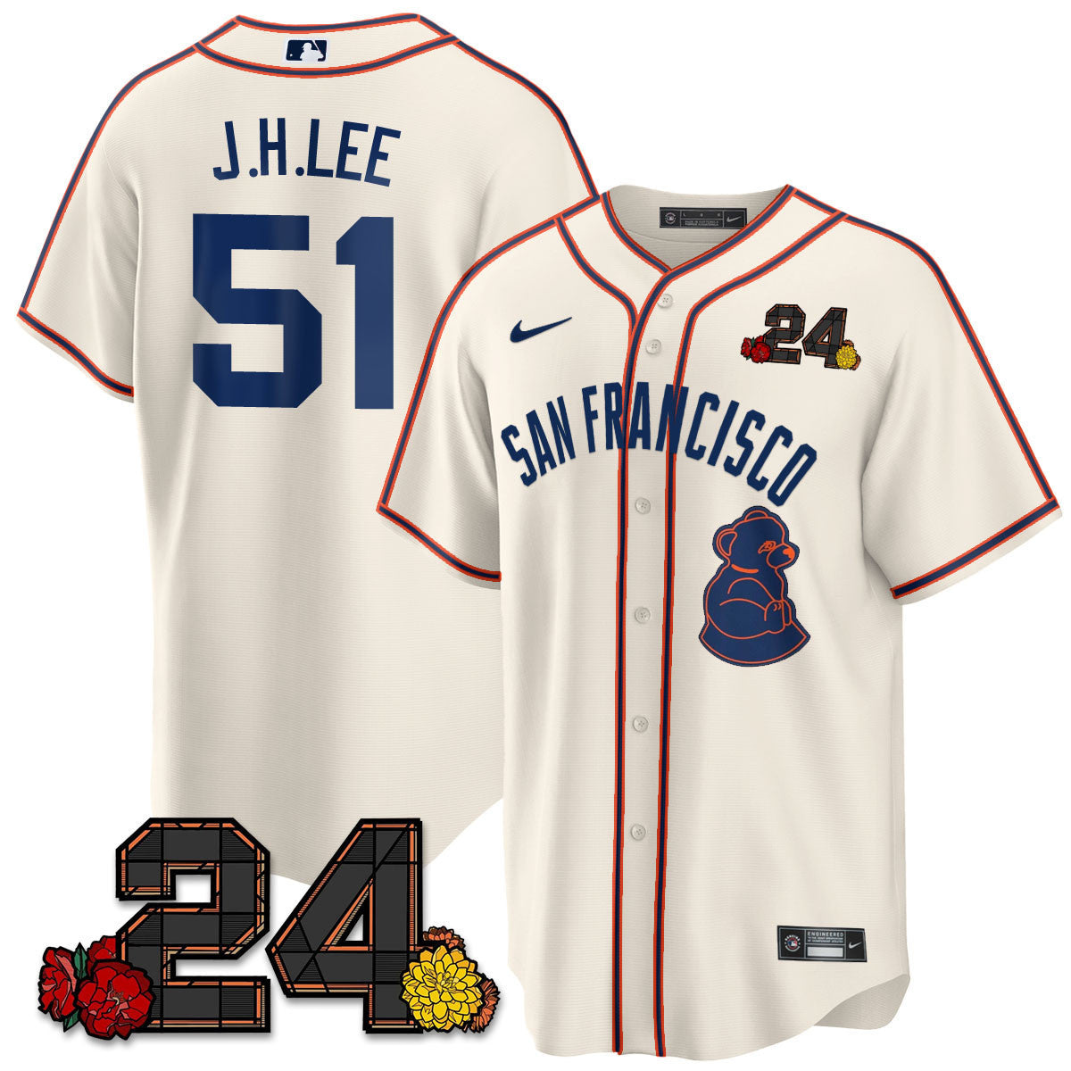 Men's San Francisco Giants 2024 Willie Mays Patch Vapor Premier Limited Jersey V2 - All Stitched - Cream, Jung Hoo Lee
