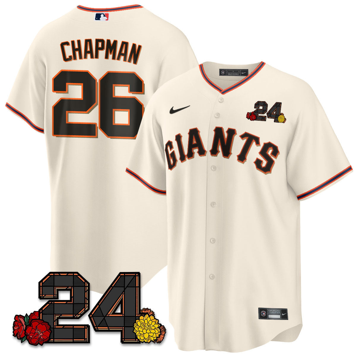 Men's San Francisco Giants 2024 Willie Mays Patch Vapor Premier Limited Jersey V2 - All Stitched - Cream Home, Matt Chapman