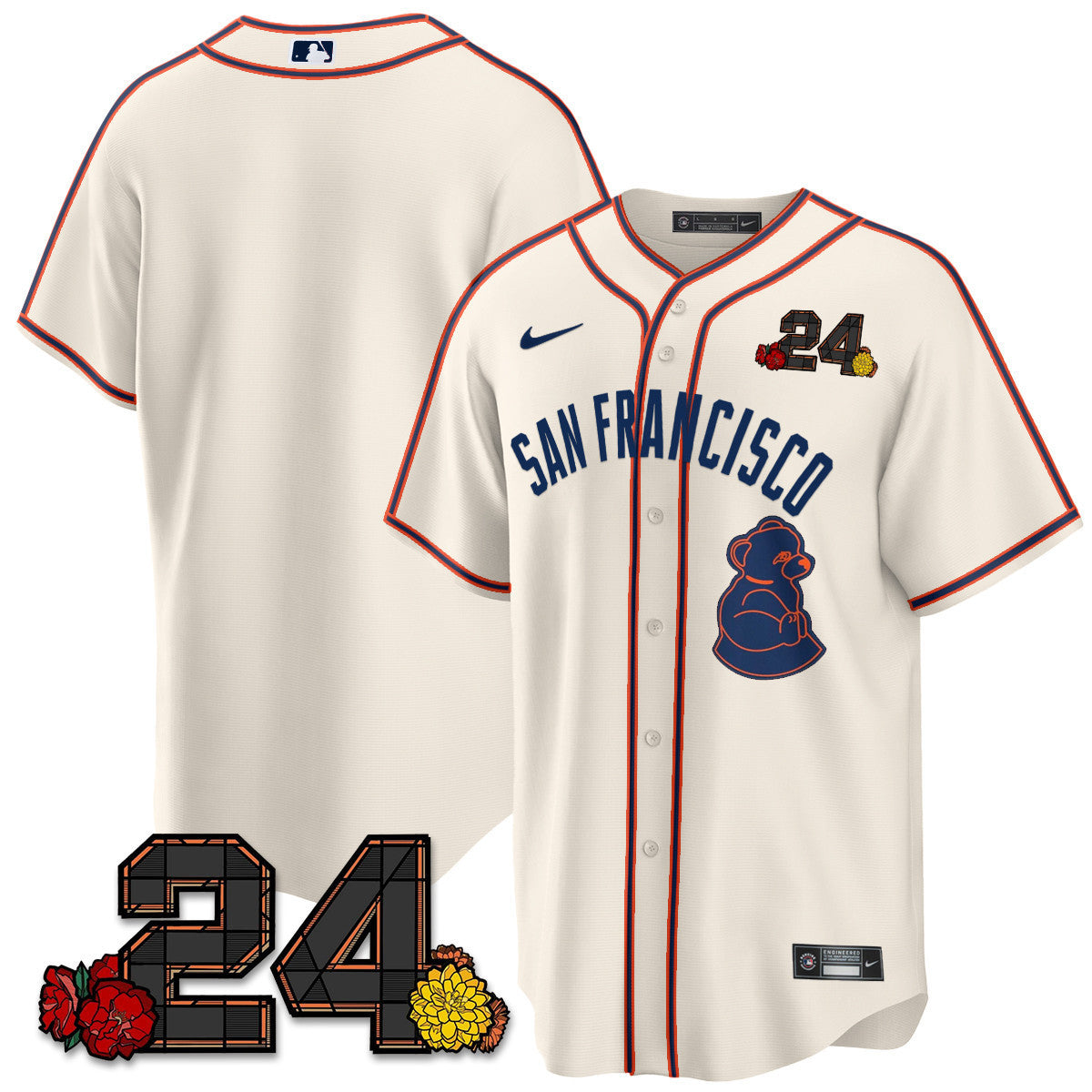 Men's San Francisco Giants 2024 Willie Mays Patch Vapor Premier Limited Jersey V2 - All Stitched - Cream, Team