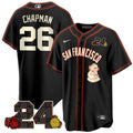 Men's San Francisco Giants 2024 Willie Mays Patch Vapor Premier Limited Jersey V2 - All Stitched - Black Limited, Willie Mays