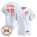Men's San Francisco Giants 2024 Willie Mays Patch Vapor Premier Limited Jersey V6 - All Stitched - City Connect, Thairo Estrada