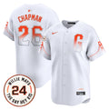 Men's San Francisco Giants 2024 Willie Mays Patch Vapor Premier Limited Jersey V6 - All Stitched - City Connect, Matt Chapman
