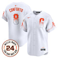 Men's San Francisco Giants 2024 Willie Mays Patch Vapor Premier Limited Jersey V6 - All Stitched - City Connect, Michael Conforto