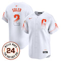 Men's San Francisco Giants 2024 Willie Mays Patch Vapor Premier Limited Jersey V6 - All Stitched - City Connect, Jorge Soler