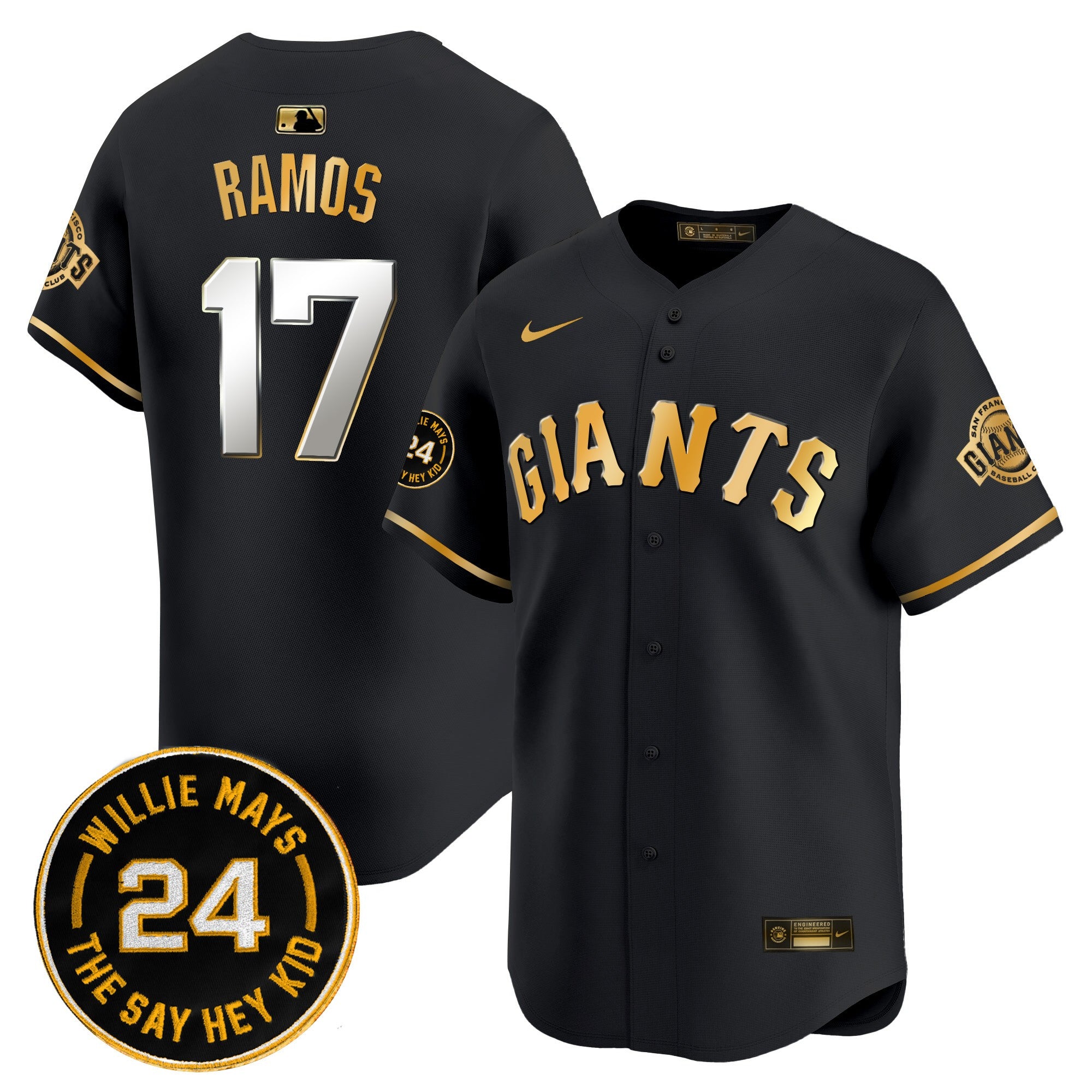 Men's Texas Rangers 2025 Spring Training Patch Vapor Premier Limited Jersey - All Stitched - Black Gold, Team