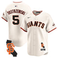 Men's San Francisco Giants California Patch Vapor Premier Limited Jersey - All Stitched - Cream, Mike Yastrzemski