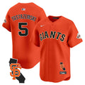 Men's San Francisco Giants California Patch Vapor Premier Limited Jersey - All Stitched - Orange, Mike Yastrzemski