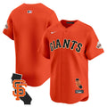Men's San Francisco Giants California Patch Vapor Premier Limited Jersey - All Stitched - Orange, Team