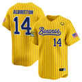 Men's Savannah Bananas Vapor Premier Limited Jersey - All stitched - Pinstripe, Dakota Albritton
