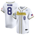 Men's Savannah Bananas Vapor Premier Limited Jersey - All stitched - White, Jackson Olson