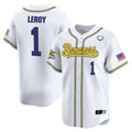 Men's Savannah Bananas Vapor Premier Limited Jersey - All stitched - White, Bill LeRoy