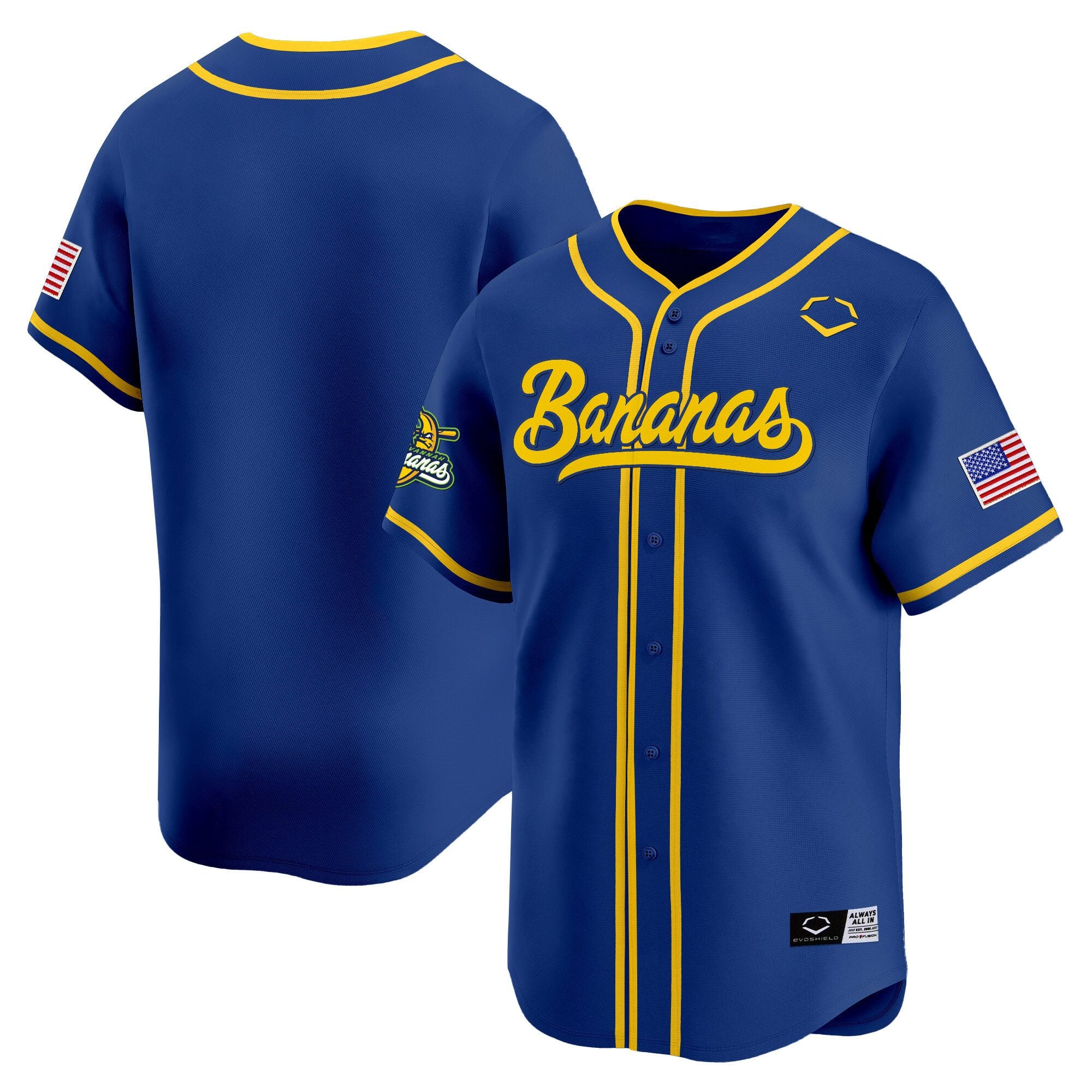 Men's Savannah Bananas Vapor Premier Limited Jersey - All stitched - Royal, Team