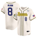 Men's Savannah Bananas Vapor Premier Limited Jersey - All stitched - Cream, Jackson Olson