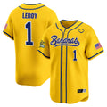 Men's Savannah Bananas Vapor Premier Limited Jersey - All stitched - Yellow, Bill LeRoy