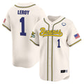 Men's Savannah Bananas Vapor Premier Limited Jersey - All stitched - Cream, Bill LeRoy