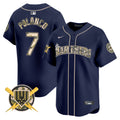 Men's Seattle Mariners Armed Forces Day Vapor Premier Limited Jersey - All Stitched - Navy, Jorge Polanco