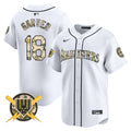 Men's Seattle Mariners Armed Forces Day Vapor Premier Limited Jersey - All Stitched - White, Mitch Garver