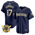 Men's Seattle Mariners Armed Forces Day Vapor Premier Limited Jersey - All Stitched - Navy, Mitch Haniger