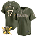 Men's Seattle Mariners Armed Forces Day Vapor Premier Limited Jersey - All Stitched - Green, Mitch Haniger