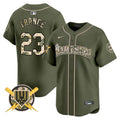 Men's Seattle Mariners Armed Forces Day Vapor Premier Limited Jersey - All Stitched - Green, Ty France