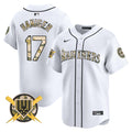 Men's Seattle Mariners Armed Forces Day Vapor Premier Limited Jersey - All Stitched - White, Mitch Haniger