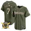 Men's Seattle Mariners Armed Forces Day Vapor Premier Limited Jersey - All Stitched - Green, Jorge Polanco