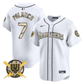 Men's Seattle Mariners Armed Forces Day Vapor Premier Limited Jersey - All Stitched - White, Jorge Polanco
