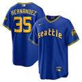 Men's Seattle Mariners City Connect Cool Base Jersey - All Stitched - Royal, Teoscar Hernandez