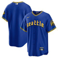 Men's Seattle Mariners City Connect Cool Base Jersey - All Stitched - Royal, Team