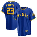 Men's Seattle Mariners City Connect Cool Base Jersey - All Stitched - Royal, Ty France