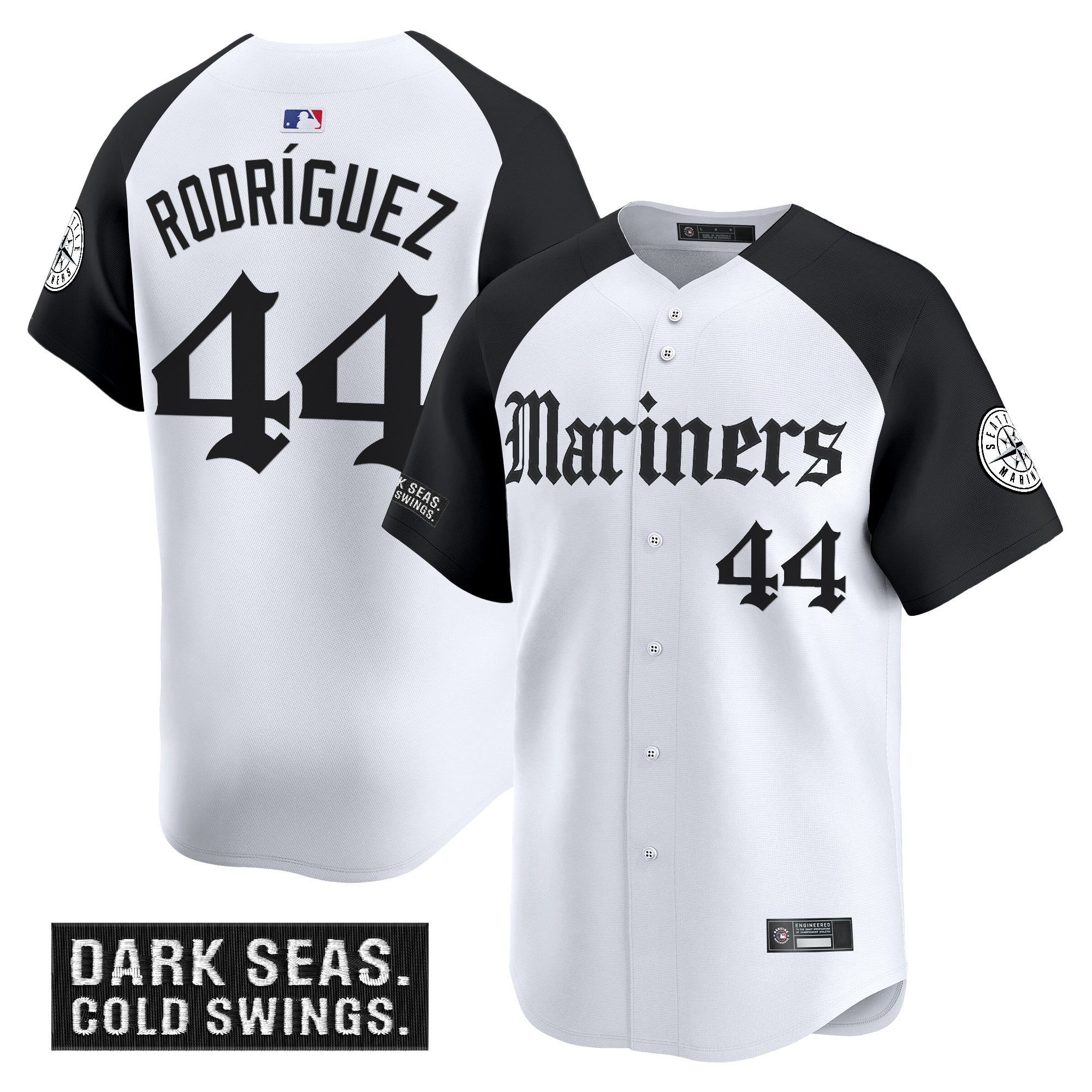 Men's Seattle Mariners 'Deep Sea Gothic Edition' Vapor Premier Limited Jersey V2 - All Stitched - Alternate, Julio Rodrígue
