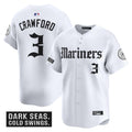 Men's Seattle Mariners 'Deep Sea Gothic Edition' Vapor Premier Limited Jersey V2 - All Stitched - White, J.P. Crawford