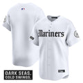 Men's Seattle Mariners 'Deep Sea Gothic Edition' Vapor Premier Limited Jersey V2 - All Stitched - White, Team
