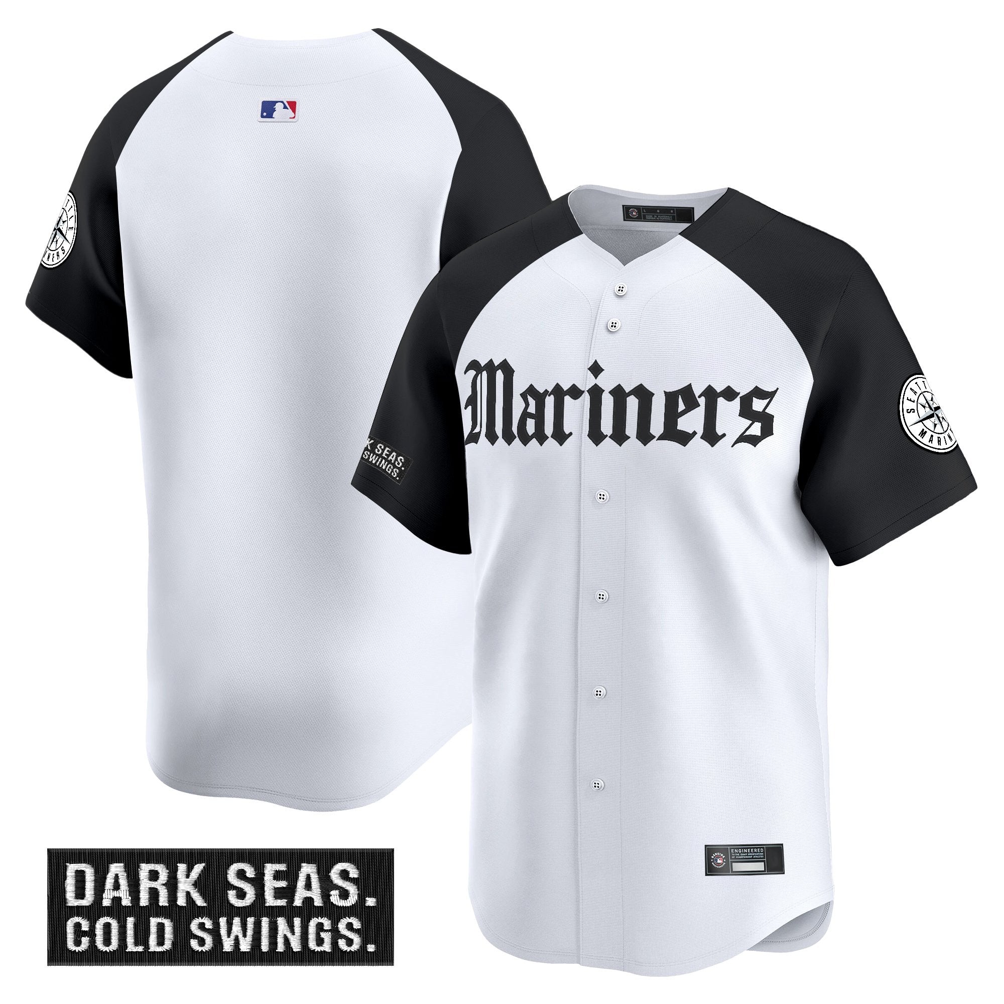Men's Seattle Mariners 'Deep Sea Gothic Edition' Vapor Premier Limited Jersey V2 - All Stitched - Alternate, Team