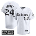 Men's Seattle Mariners 'Deep Sea Gothic Edition' Vapor Premier Limited Jersey V2 - All Stitched - White, Ken Griffey Jr.