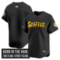 Men's Seattle Mariners 'Graffiti Emerald Drop Edition' Vapor Premier Limited Jersey - All Stitched - Black, Team