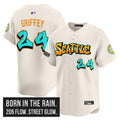 Men's Seattle Mariners 'Graffiti Emerald Drop Edition' Vapor Premier Limited Jersey - All Stitched - Cream, Ken Griffey Jr.