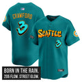 Men's Seattle Mariners 'Graffiti Emerald Drop Edition' Vapor Premier Limited Jersey - All Stitched - Teal, J.P. Crawford