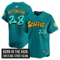 Men's Seattle Mariners 'Graffiti Emerald Drop Edition' Vapor Premier Limited Jersey - All Stitched - Teal, Jacob Nottingham