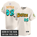 Men's Seattle Mariners 'Graffiti Emerald Drop Edition' Vapor Premier Limited Jersey - All Stitched - Cream, Luis Castillo