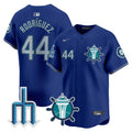 Men's Seattle Mariners Trident Patch Vapor Premier Limited Jersey - All Stitched - Royal, Julio Rodríguez