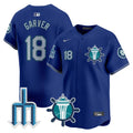 Men's Seattle Mariners Trident Patch Vapor Premier Limited Jersey - All Stitched - Royal, Mitch Garver