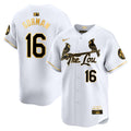Men's St. Louis Cardinals 2024 City Connect Vapor Premier Limited Jersey - All Stitched - White Gold, Nolan Gorman