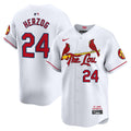 Men's St. Louis Cardinals 2024 City Connect Vapor Premier Limited Jersey - All Stitched - White, Whitey Herzog