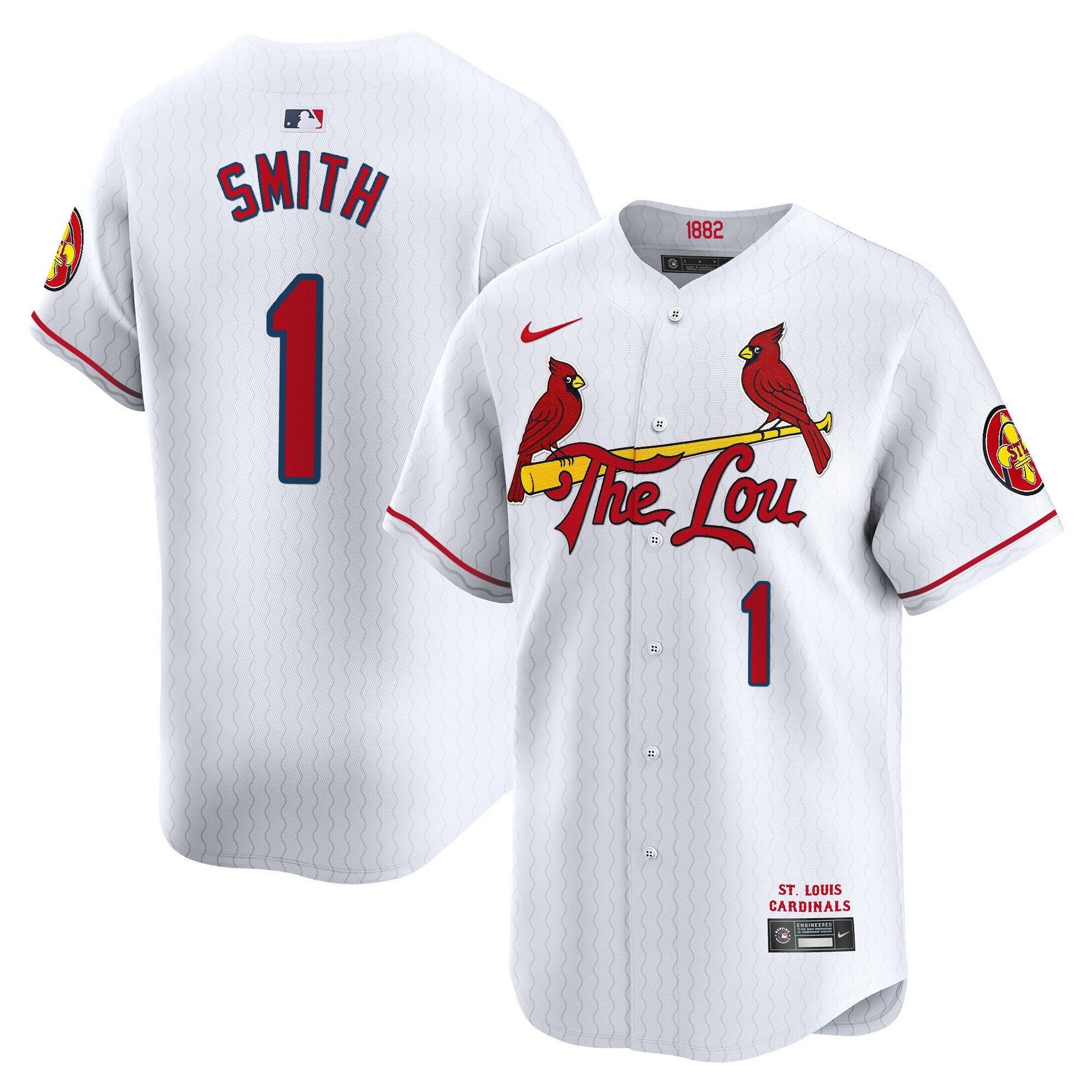 Men's St. Louis Cardinals 2024 City Connect Vapor Premier Limited Jersey - All Stitched - White, Ozzie Smith