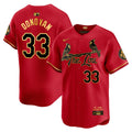 Men's St. Louis Cardinals 2024 City Connect Vapor Premier Limited Jersey - All Stitched - Red Gold, Brendan Donovan