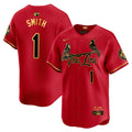Men's St. Louis Cardinals 2024 City Connect Vapor Premier Limited Jersey - All Stitched - Red Gold, Ozzie Smith