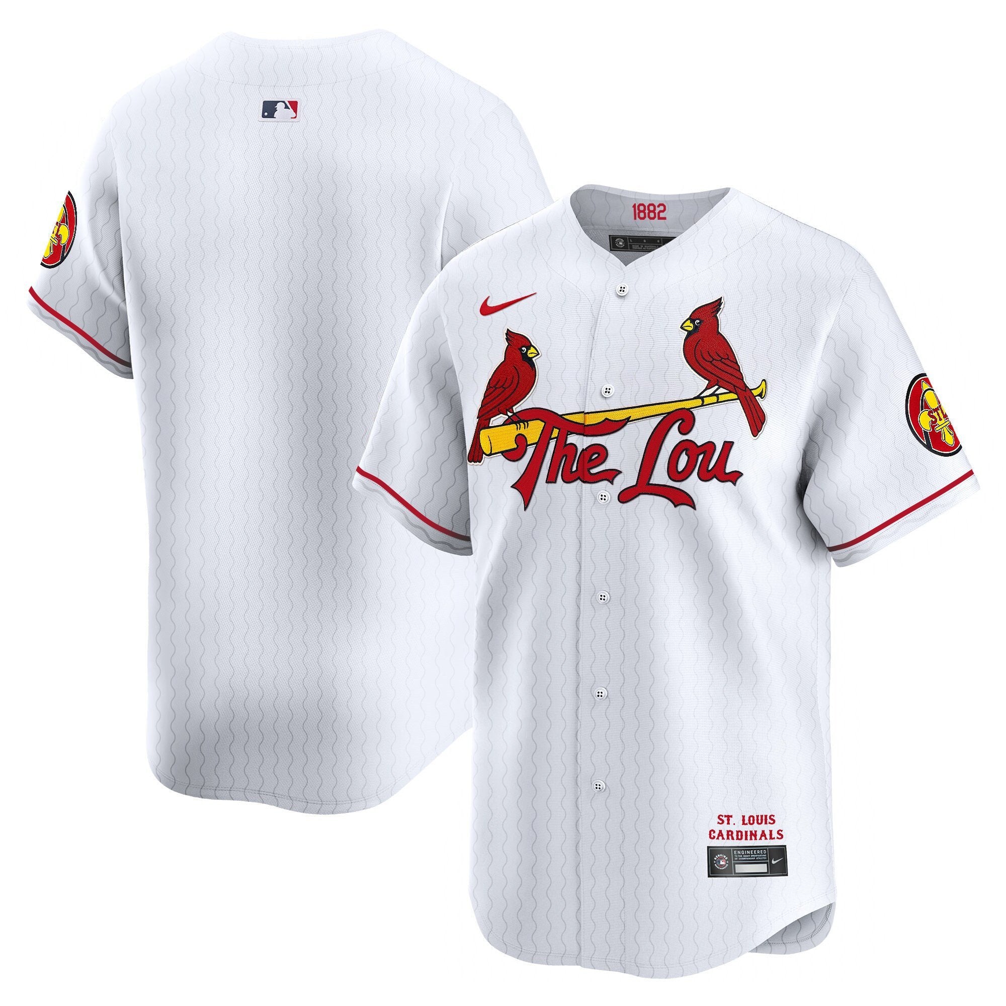 Men's St. Louis Cardinals 2024 City Connect Vapor Premier Limited Jersey - All Stitched - White, Team